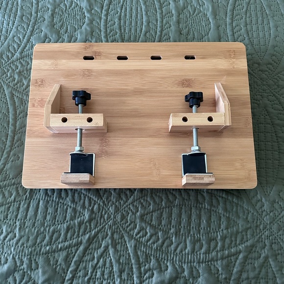 Bamboo Bedside Shelf with Cup Holder - Picture 4 of 7